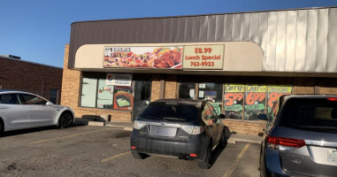 Blackjack Pizza Salads outside