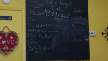 Kim Jenny's Cafe menu