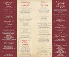 Claudia Sanders Dinner House menu