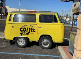 Organic Man Coffee Trike outside