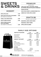 Porter's menu