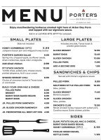 Porter's menu