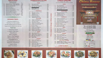 China House menu