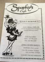 Sparky's Cafe menu