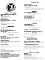 Cj&#x27;s At The Lake menu