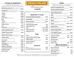 Mena's Palace Phone Number, Reservations, Reviews menu