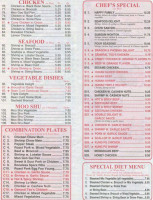 Mr China menu