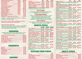 Palace Pizza menu