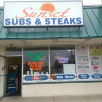 Sunset Subs Steaks inside