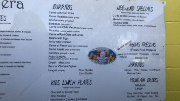 La Ranchera menu