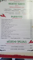 La Ranchera menu