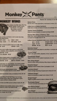 Monkey Pants Grill menu