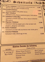 Zur Kate German menu