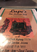 Lupe's menu