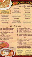 La Hacienda Mexican menu