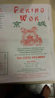 Peking Wok menu