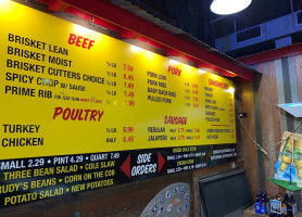 Rudy 's Country Store And -b-q menu