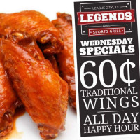 Legends Sports Grill food