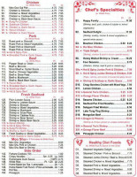 Great Wall Chinese menu