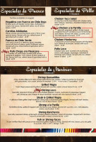 Miguelito's Mexican menu