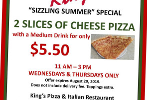 King's Pizza food