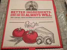 Papa Johns Pizza menu