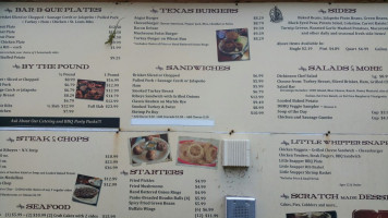 Dickinson Barbque Steakhouse menu