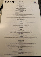 The Pho Cafe menu