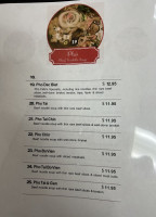 The Pho Cafe menu