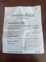 Sweet Relish Cafe Villa Maria menu