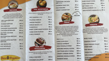 Dosa Biryanizz Chaat Cafe menu