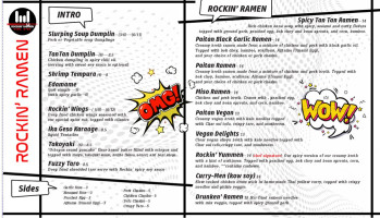 Rockin' Ramen menu