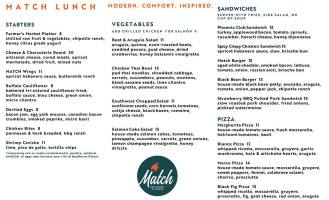 Match Market menu