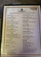 Campbell's menu