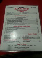 China Hut menu