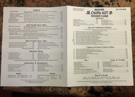 China Hut menu