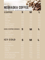 Nebraska Coffee menu