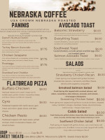 Nebraska Coffee menu