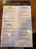 Rosalies Roadhouse menu