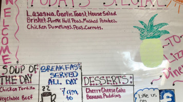 Lizzy's Diner menu