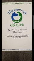 The Gateway Cafe Grill menu