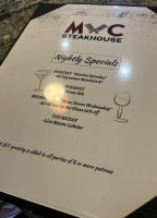 Modern Chop Steakhouse menu