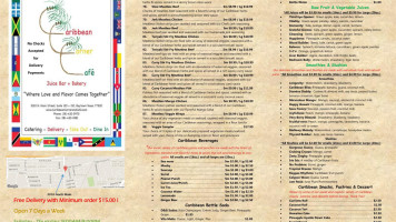 Caribbean Hangout menu