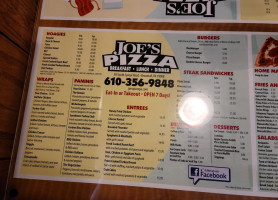 Joe's Pizza And menu