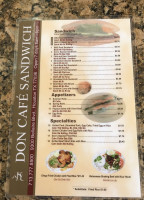 Don Cafe menu