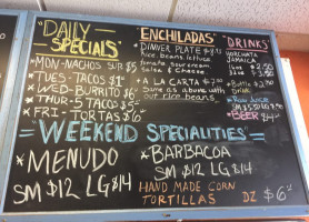 Taqueria El Gallo menu