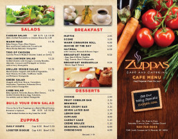 Zuppas Cafe Catering menu