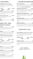 Nopal Mexican menu