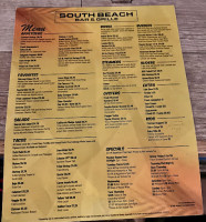 South Beach Grille menu