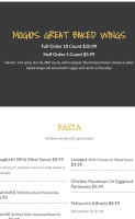 Mogio's Gourmet Pizza menu